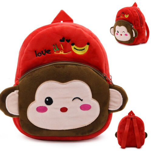 Boys Girls Kids Baby Nursery Toddler Animals Monkey Backpacks Schoolbag Mini Bag