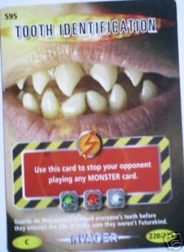 DR WHO INVADER CARD 595 TOOTH IDENTIFICATION MINT !! 