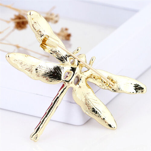Rhinestone Enamel Dragonfly Brooch Charm Animal Brooch Pin Women Gift Jewelry SF