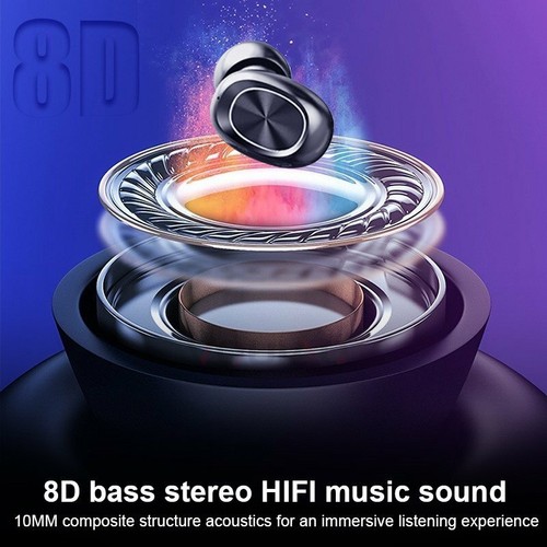 Mini In-Ear TWS Kopfhörer Bluetooth 5.0 Ohrhörer Stereo Bass Headset mit Ladebox