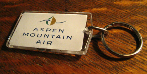 Aspen Mountain Air Keychain Vintage Air Line Airplane Logo Souvenir Keyring 