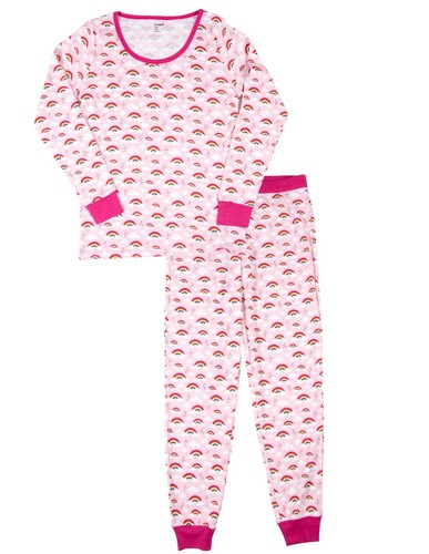 Size XS-XL Leveret Women/'s Rainbow Fitted Pajama Set 100/% Cotton