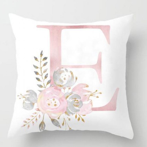 Mode 26 Lettres Polyester Housse de Coussin Taie D/'Oreiller Taile Maison Sofa