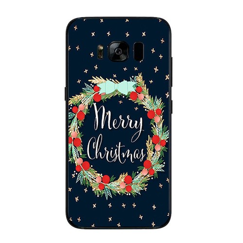 Funda para Samsung Galaxy S7 Edge S8 Plus Suave TPU Con Teléfono Cubierta Trasera Navidad