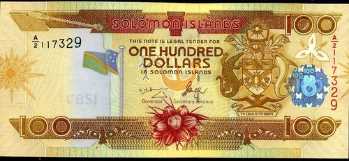 Uncirculated P 30 SOLOMON ISLANDS 100 DOLLARS 2006 Prefix A//2 1