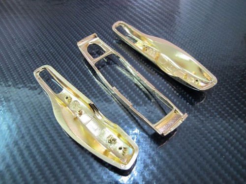 3pcs Gold Replacement Remote Fob Cover Key Case Trim for Porsche Macan