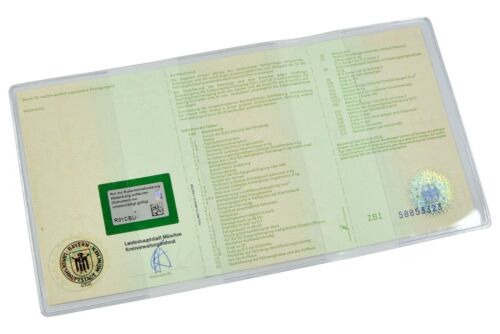 KFZ Schein Hülle transparent Made in Germany Fahrzeugschein Mappe Ausweishülle 