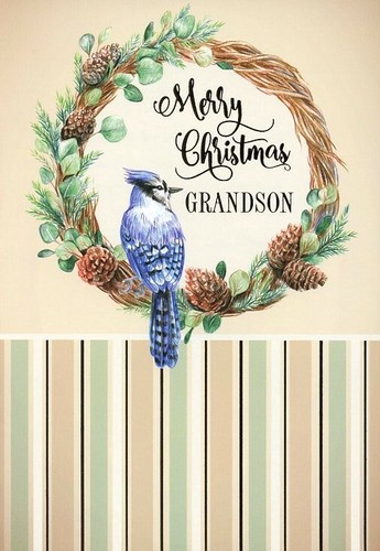 Christmas Greeting Card Merry Christmas Grandson 21325