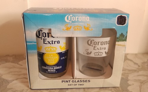 NIB Corona Extra Set of 2 Pint Glasses