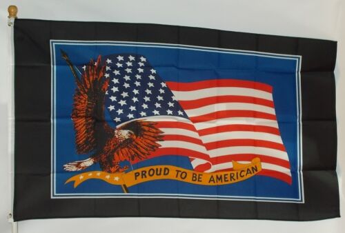 PROUD TO BE AMERICAN 3X5/' BIG FLAG NEW 36/"X60/"