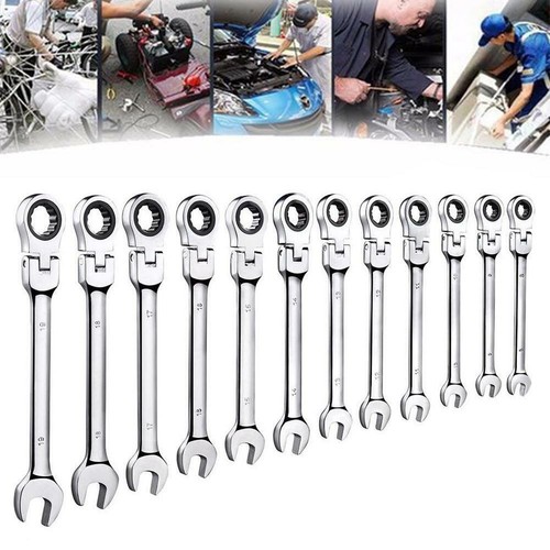 6-24mm Flexible Combination Spanners Ratchet Wrench Car Garage Tool Set Tool NEW