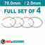 MOLLA di Set di 4 anelli di tenuta in metallo a molla clip per 70 mm ANELLI BBS 09.23.409