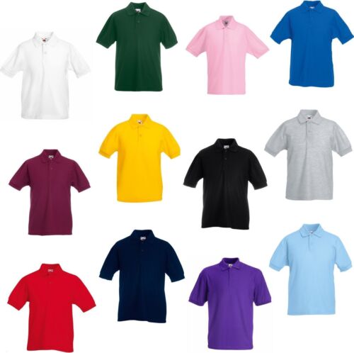 Enfants polo shirt t-shirt top enfants garçons filles plaine uniforme de l’école nouvelle 