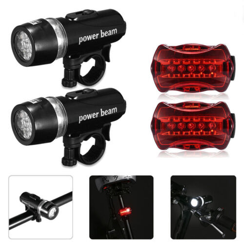 LED Waterproof Bike Bicycle Mountain Cycle MTB Front Rear Tail Lights Kit Bright