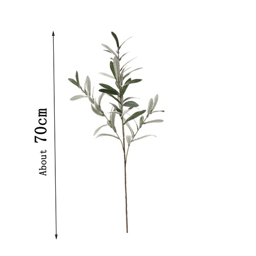 70cm Artificial Fake Olive Leaves Olive Tree Branches Green Leaf Plants Homes