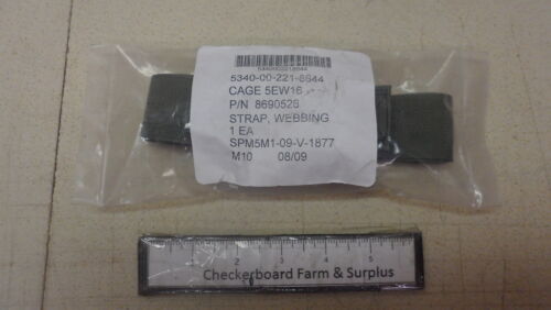 NOS Webbing Strap 8690526 1 1/2" x 51" Olive Green Buckle Cotton 5340002218644 