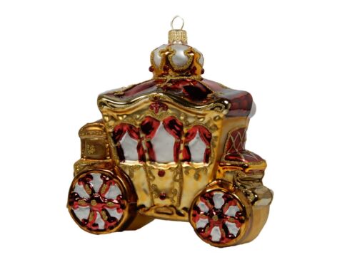 Royal Carriage for Queen King Polish Glass Christmas Ornament Decoration 020018