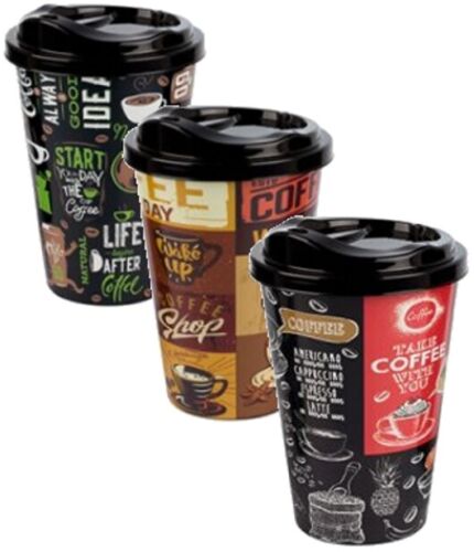 500 ml 6x Kaffeebecher Kaffee-Becher Coffee Mug To Go mit Verschlussdeckel