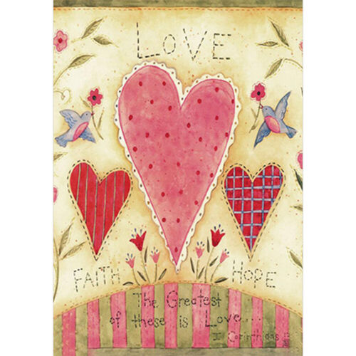 Welcome Valentine's Day love hope Garden Flag Double-sided House Decor Banner 