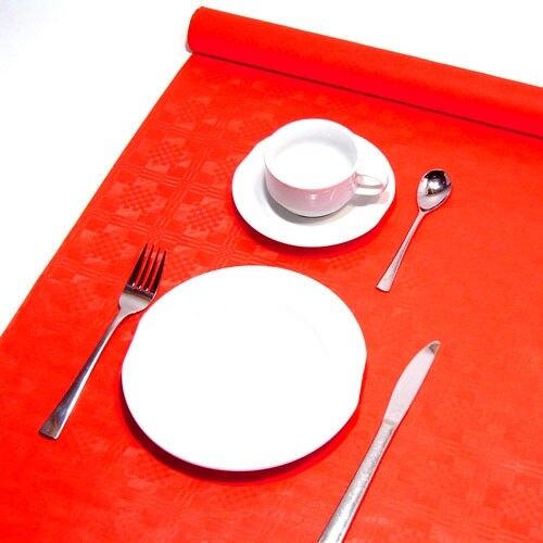 1 Rolle 8 x Papier Geburtstag oder Hochzeit: Tisch-Decke im Damastdesign