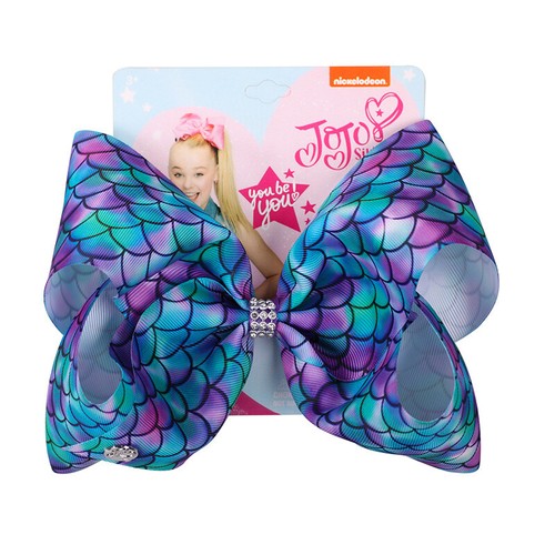 8 inch JOJO SIWA BOWS 2019New Colorful Mermaid Series Girl Kids Hair Bow Bowknot