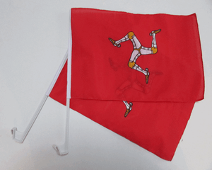 FREE UK Delivery! ISLE OF MAN Car Window Flag 2 Pack