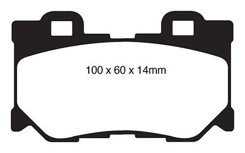 EBC YellowStuff Rear Brake Pads for Infiniti FX37 3.7 2008-2013 DP41824R