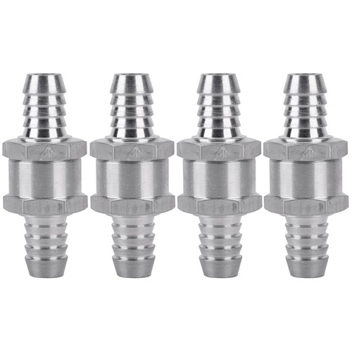 SET Of 4 ONE WAY FUEL NON RETURN CHECK VALVE 12MM PETROL DIESEL OIL WATER BIO