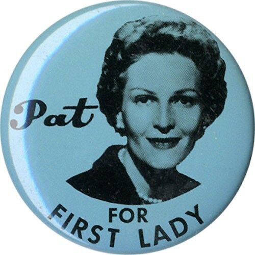 1960 Richard Nixon PAT FOR FIRST LADY Campaign Button 1069 