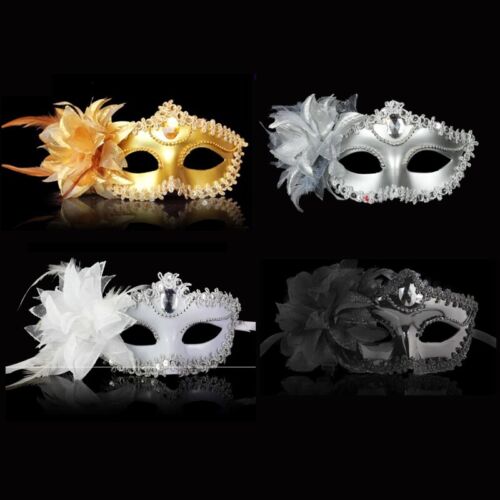 Unique New 2Pcs Women Venetian Dancing Masquerade Mask Costume Party Fancy Dress