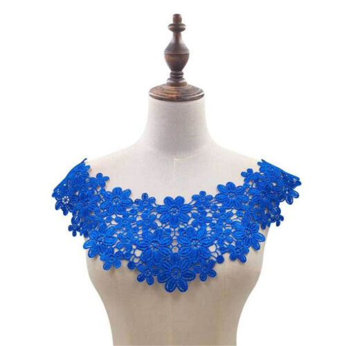 Floral Lace Embroidered Neckline Neck Collar Trim Clothes Sewing Applique Patch