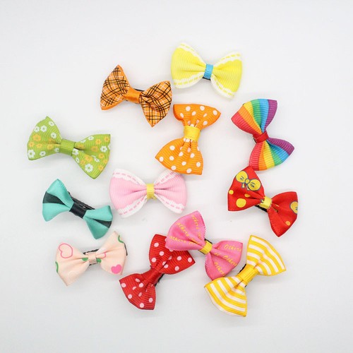 20 Pcs//lot Girls Candy Color Kids Bow Alligator Clip Children Hair Accessories