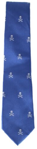 John Lewis Garçons Cravate Crâne Crossbones bleu doublé Parti formelle Halloween 