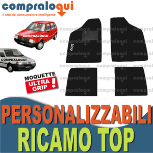 LOGO TOP RICAMATO PERSONALIZZATO TAPPETINI PER FIAT UNO TAPPETI AUTO SU MISURA