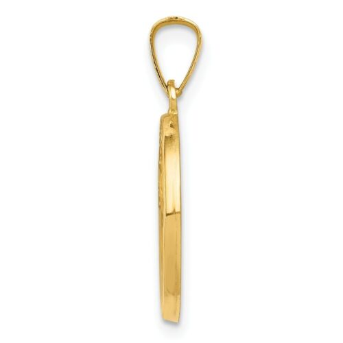Details about  / 14k 14kt Yellow Gold Polished and Satin Spanish 1st Communion Medal Pendan