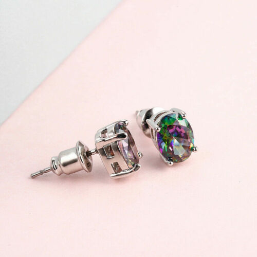 Women Opal Gems Earring Delicate Fashion Gift Jewelry The picture color