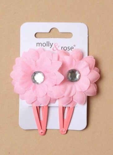 Girls Pastel Sleepie Snap Clip Flower Hair Accessories Gift Kids Grips Hairclip