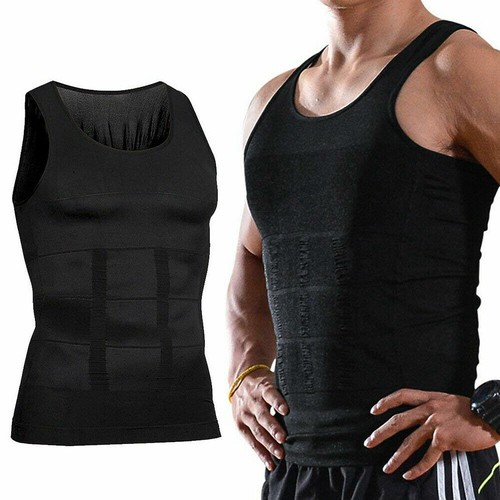 Men/'s Sweat Waist Trainer Zip Vest Weight Loss Top Neoprene Body Shaper Corset