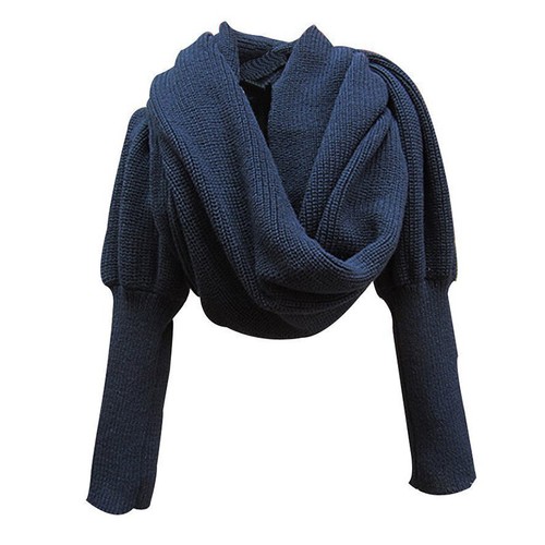 1 Stück Lässig Unisex Warme Winter Strickschal Mit Ärmeln Lange Wraps Tücher NEU