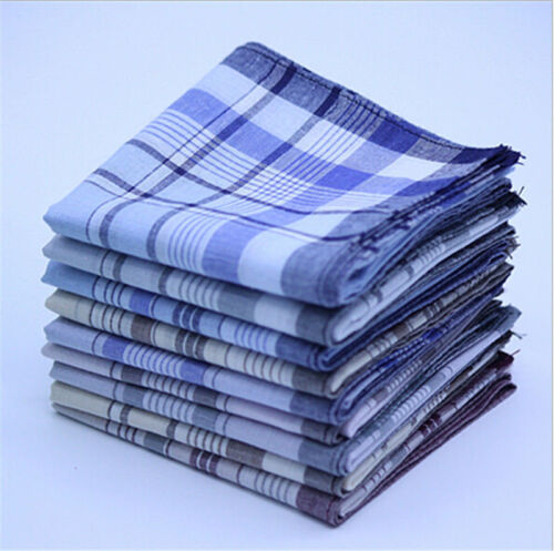 High Quality Men/'s Pure Cotton Vintage Pocket 38x38 Square Handkerchief for Men