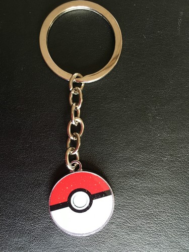POKEMON POKEBALL ENAMEL KEY RING BAG CHARM RETRO GIFT IN BAG