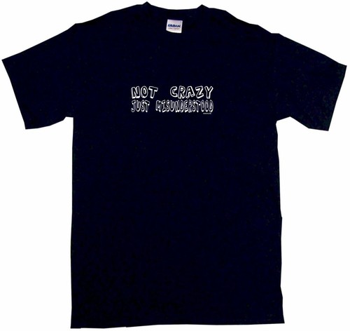Not Crazy Just Misunderstood Mens Tee Shirt Pick Size Color Small 6XL S//S L//S