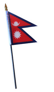 Nepal Cut Out Small Hand Waving Flag 