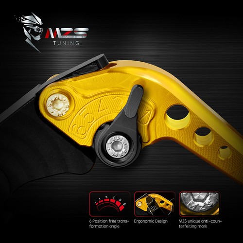 MZS Short Brake Clutch Levers For Kawasaki Ninja ZX10R 2004-2005//Z1000 2003-2006