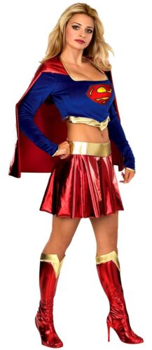 Officiel Deluxe Mesdames Superwoman Supergirl Superhero fancy dress costume outfit