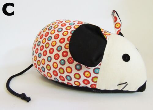 THIS CUTE FABRIC MOUSE STOPS DOORS SLAMMING. THURLBY SCENTED DOOR MOUSE 