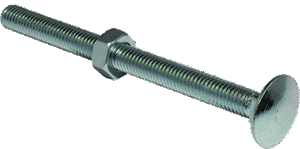 COACH BOLTS CUP SQUARE HEAD HEX BOLT /& NUTS-METRIC ZINC PLATED M10 x 75MM 10prs
