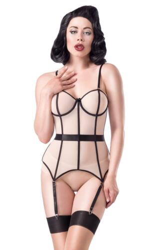 Biancheria intima lingerie donna corsetto reggicalze trasparente hot uy 50099
