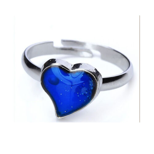 Fashion Feeling Mood Changing Color Ring Heart Shape Temperature Emotion Control 