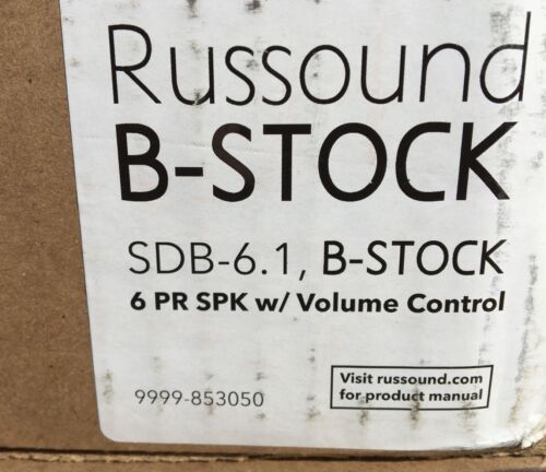 RUSSOUND SDB6.1  6 Pair Dual-Source Speaker Selector Volume Control